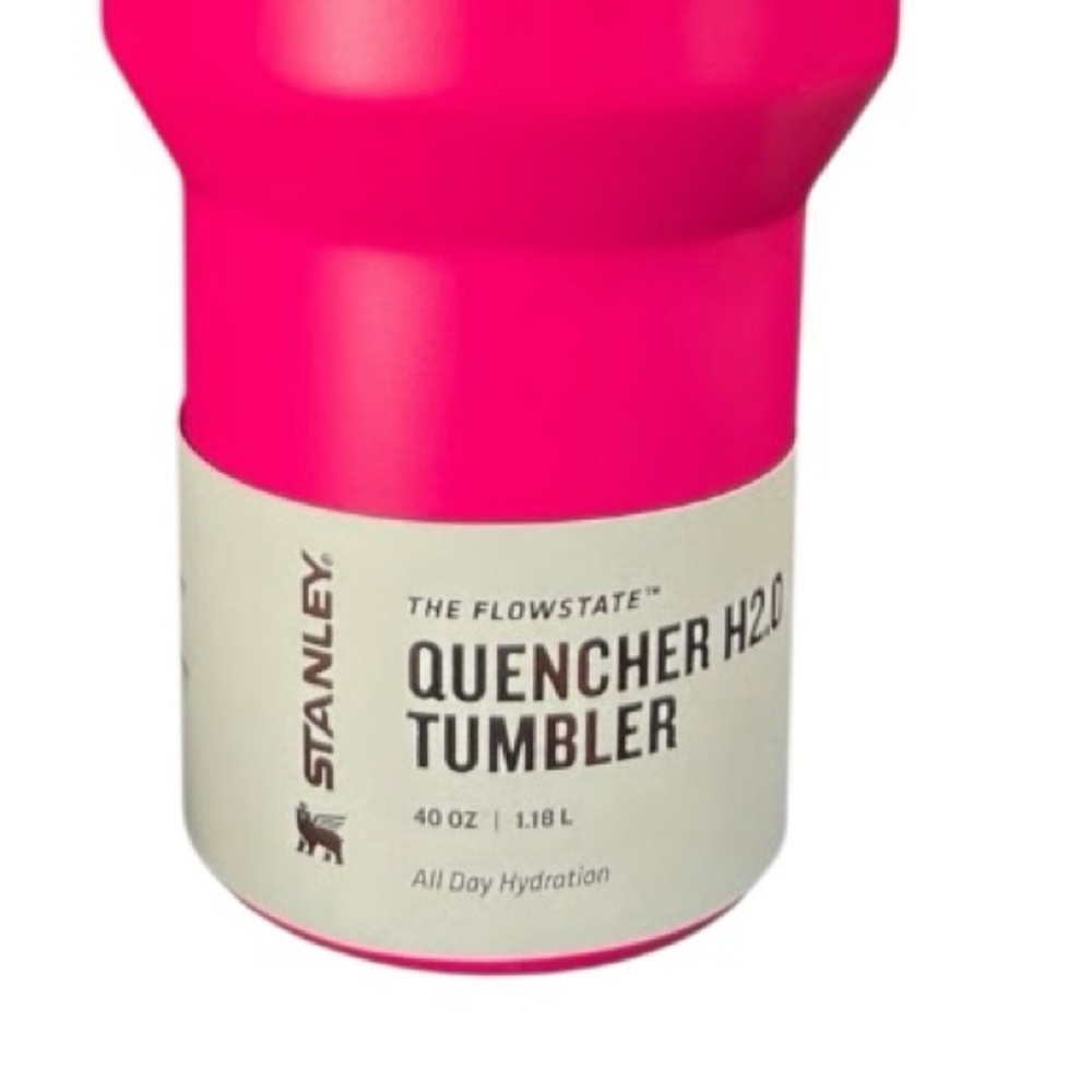NWT Stanley Quencher H2.0 FlowState 40oz Stainless Steel Tumbler Hot Pink - Picture 4 of 4